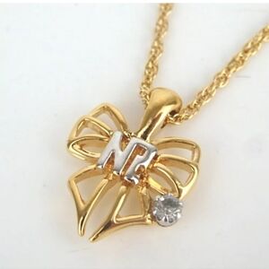 Authentic NINA RICCI ribbon Necklace plating